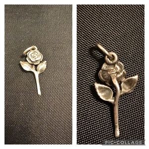 James Avery rose pendent/charm sterling silver